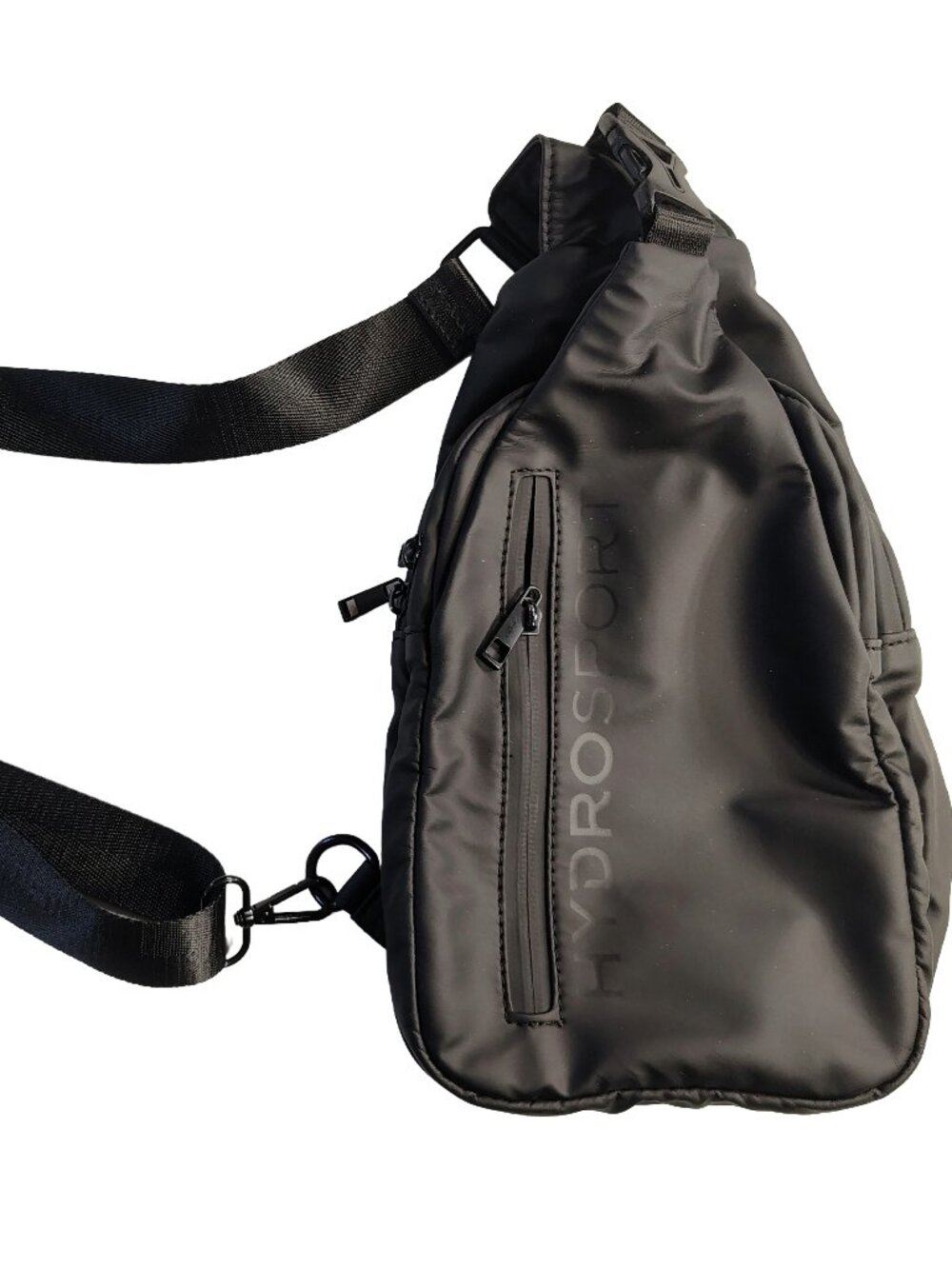 Unisex Black On Black Small Hydrosport Logo Brand Shoulder Bag